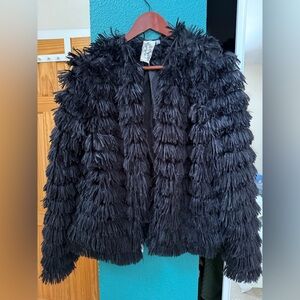 Fringe Sherpa Jacket - Size Medium